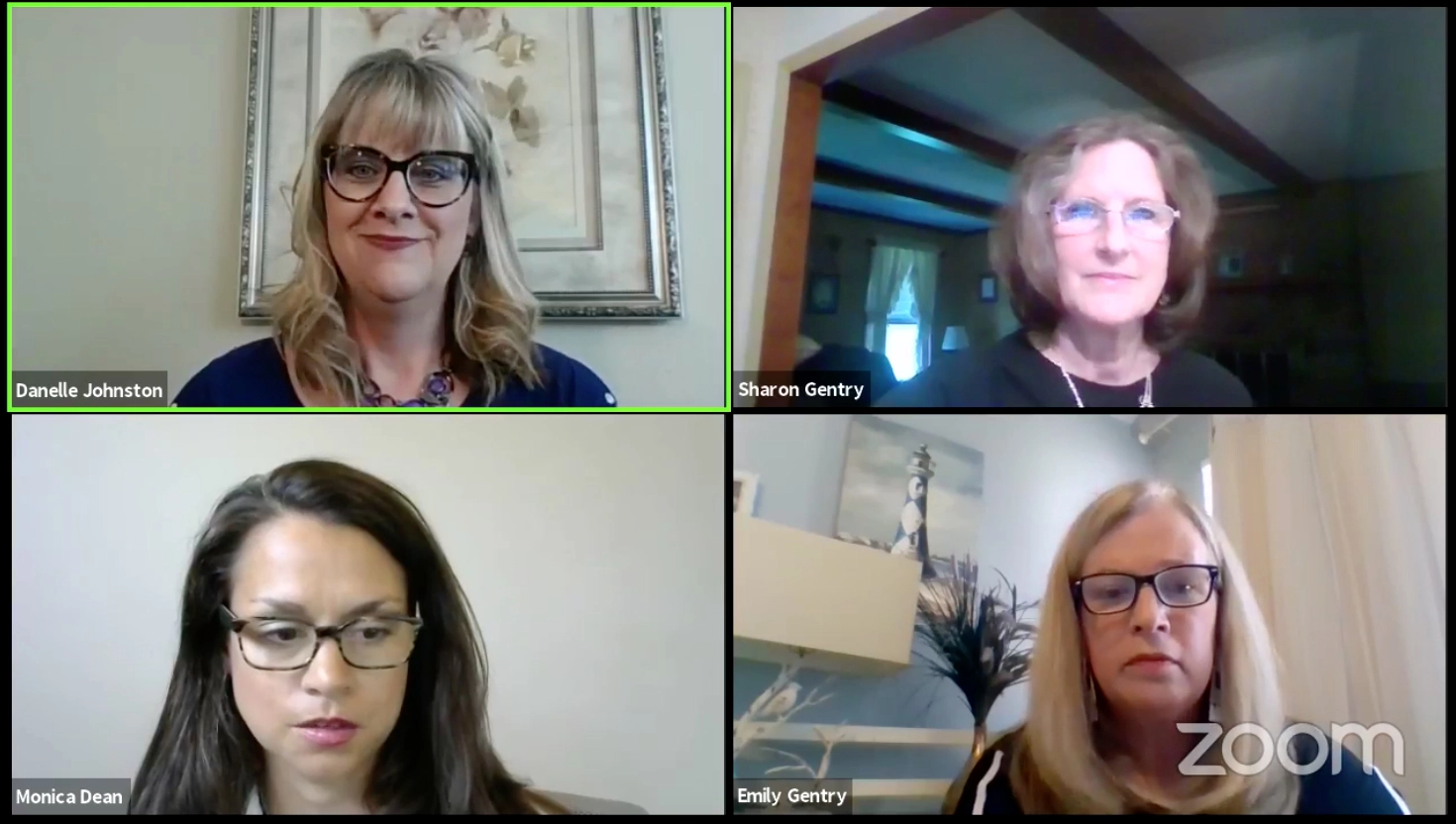 AONN+ leadership on a Zoom call