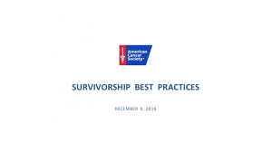 Survivorship Best Practices