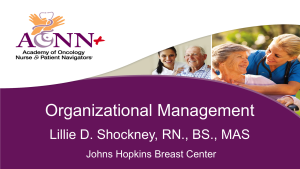 Certification Core Curriculum Module: Organizational Management
