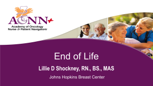 Certification Core Curriculum Module: End of Life