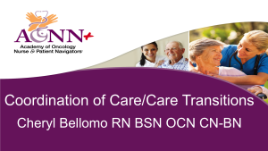 Certification Core Curriculum Module: Coordination of Care and Care Transitions